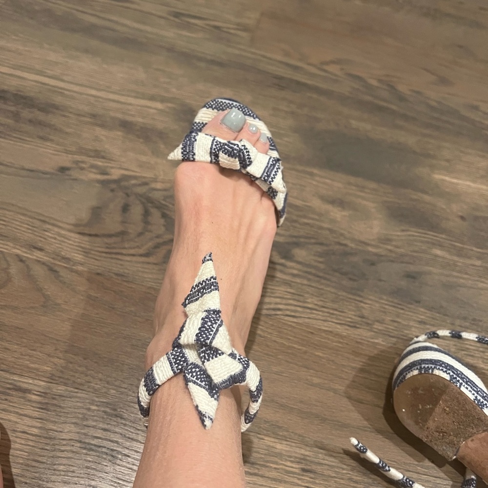 Alexandre Birman Clarita Canvas Striped Sandals - size 36
